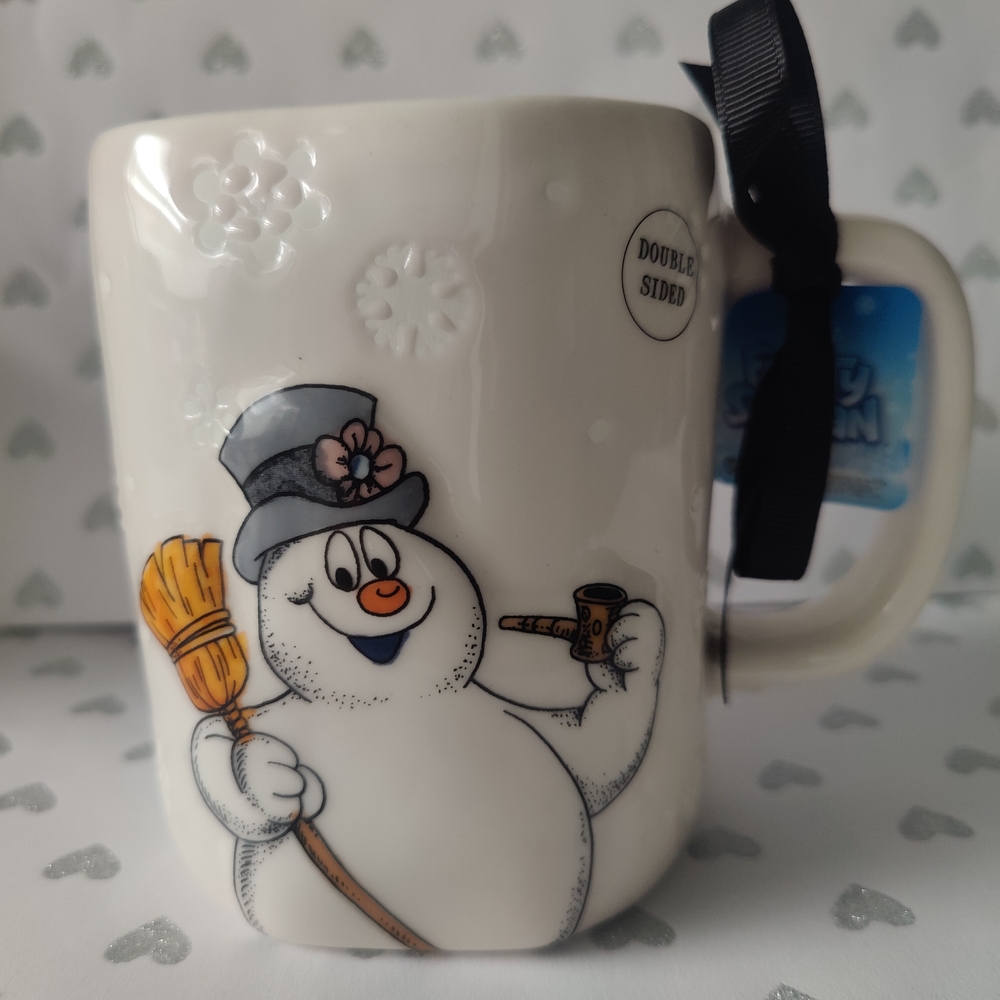 Rae Dunn Frosty the Snowman Mug with Black Bow